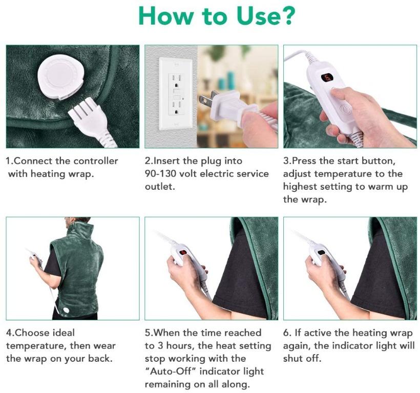 4CQ77 HailiCare Large Heating Pad for Back and Shoulder Pain Relief