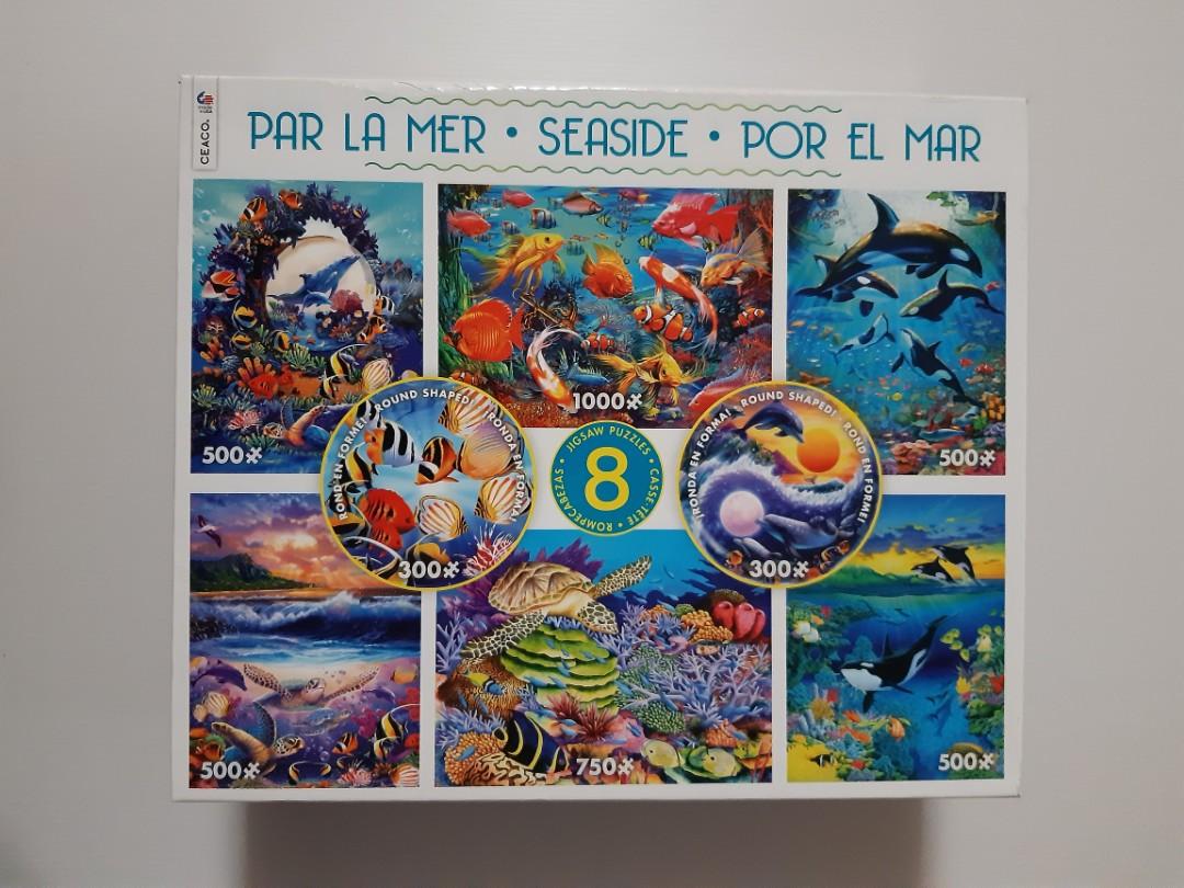 Ceaco Seaside 8 In 1 Multipack Puzzles 2 300 Piece 4 500 Piece 1 750 Piece 1 1000 Piece Hobbies Toys Toys Games On Carousell