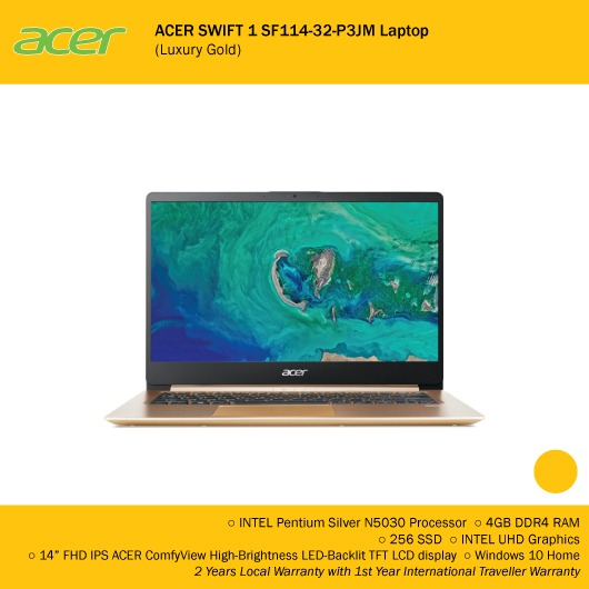 Acer Swift 1 Sf114 32 P3jm Laptop Luxury Gold Electronics Computers Laptops On Carousell