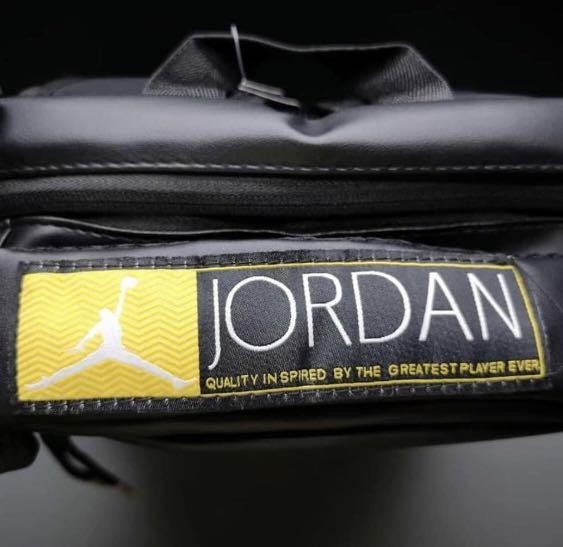 AIR JORDAN BACKPACK IN BLACK GOLD, Fesyen Pria, Tas & Dompet , Ransel