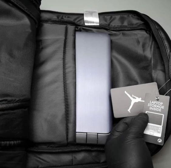 AIR JORDAN BACKPACK IN BLACK GOLD, Fesyen Pria, Tas & Dompet , Ransel