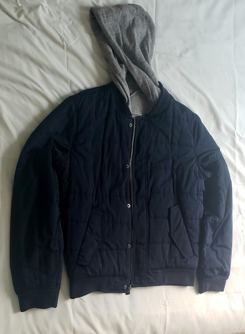cord jacket with fleece collar