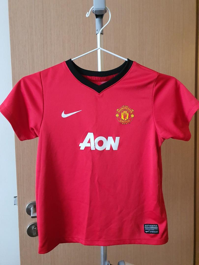 Authentic Manchester United Jersey Kids Size Sports Sports Apparel On Carousell