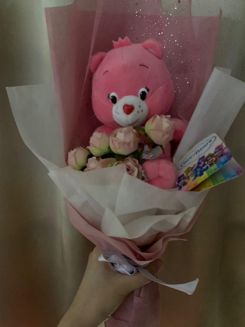 care bear with flower