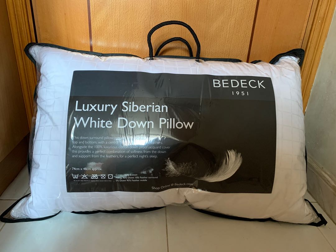 BEDECK Luxury Siberian White Down Pillow