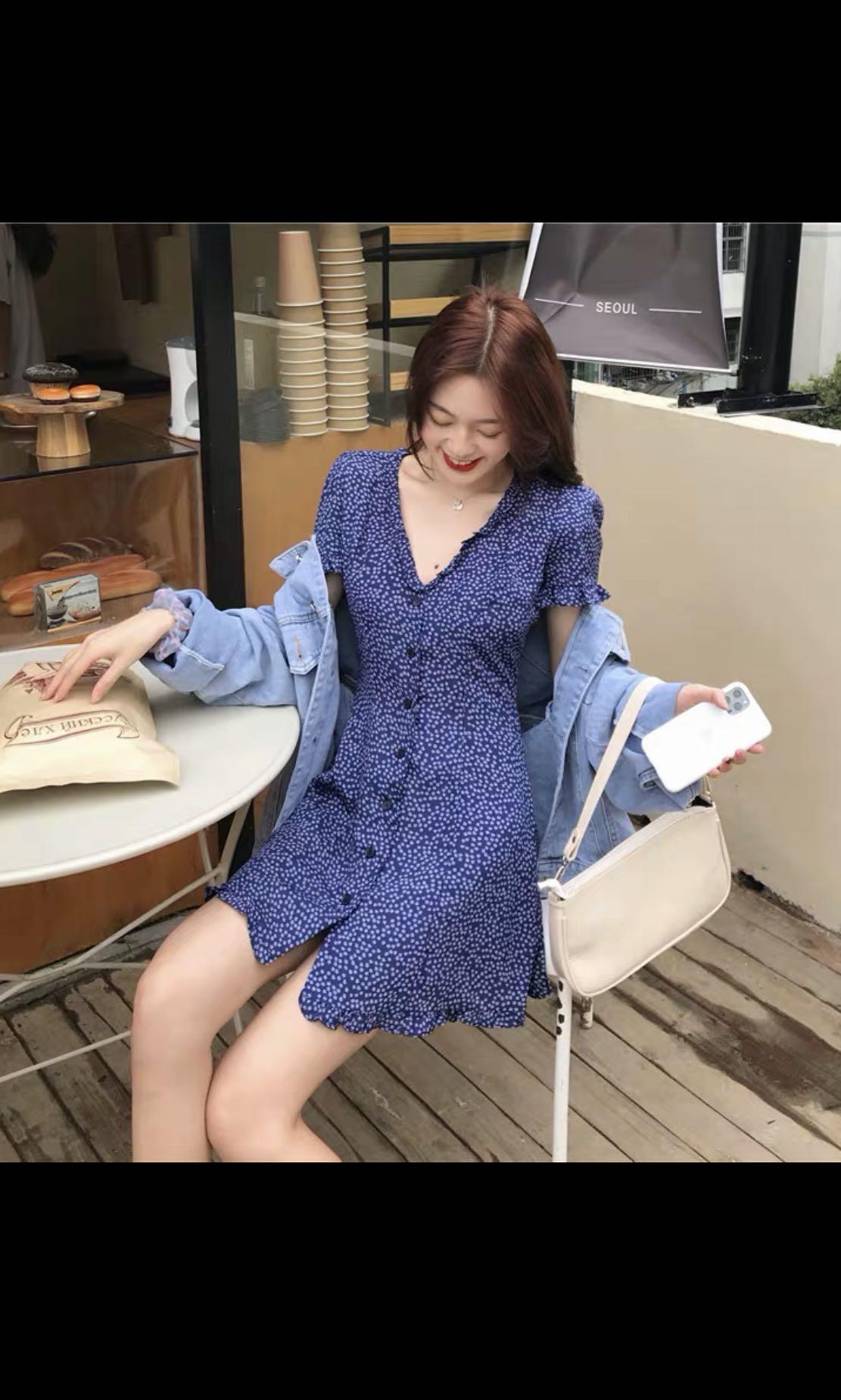button down flowy dress