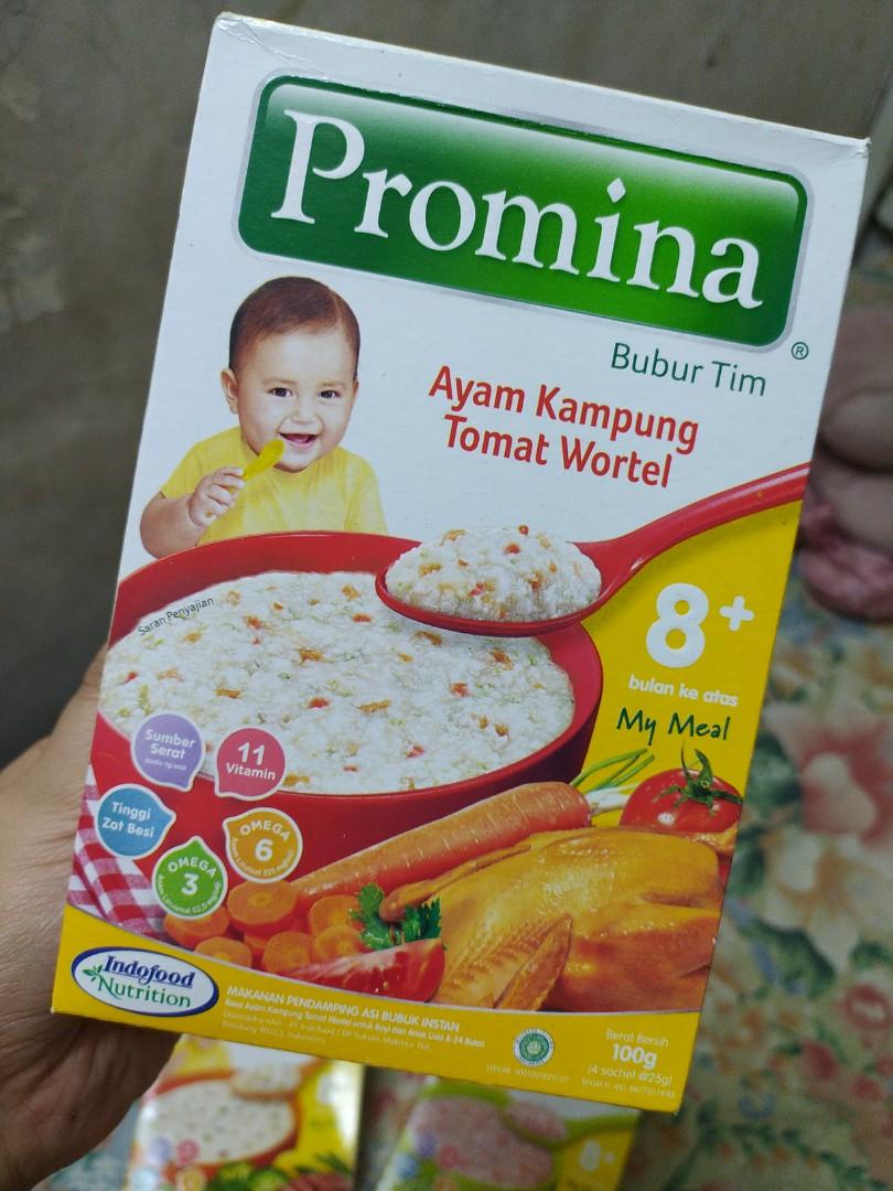 Promina Bubur Tim 8 Ayam Kampung Tomat Wortel Promina Tim Salmon Norwegia 2 Pcs Promina Daging Brokoli 2 Pcs Bayi Anak Perawatan Makanan Anak Di Carousell
