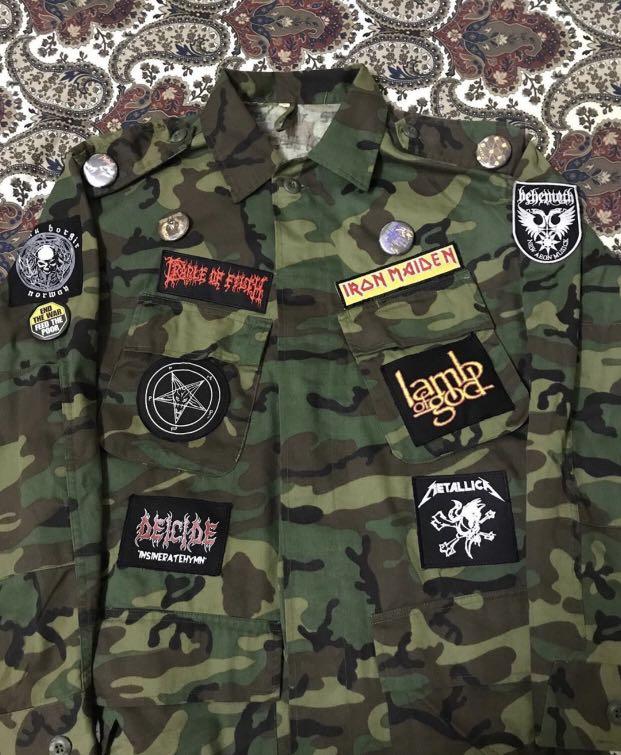 Camo jacket hotsell with patches