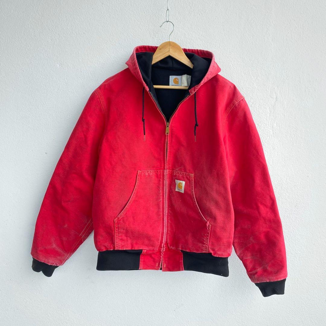Red carhartt zip up hoodie outlet