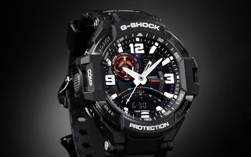 Casio G Shock GA 1000 1A Gravity Master Aviation Twin Sensor Watch