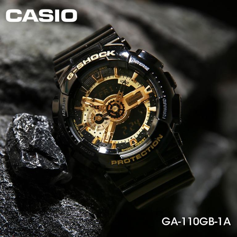 G shock discount gold black