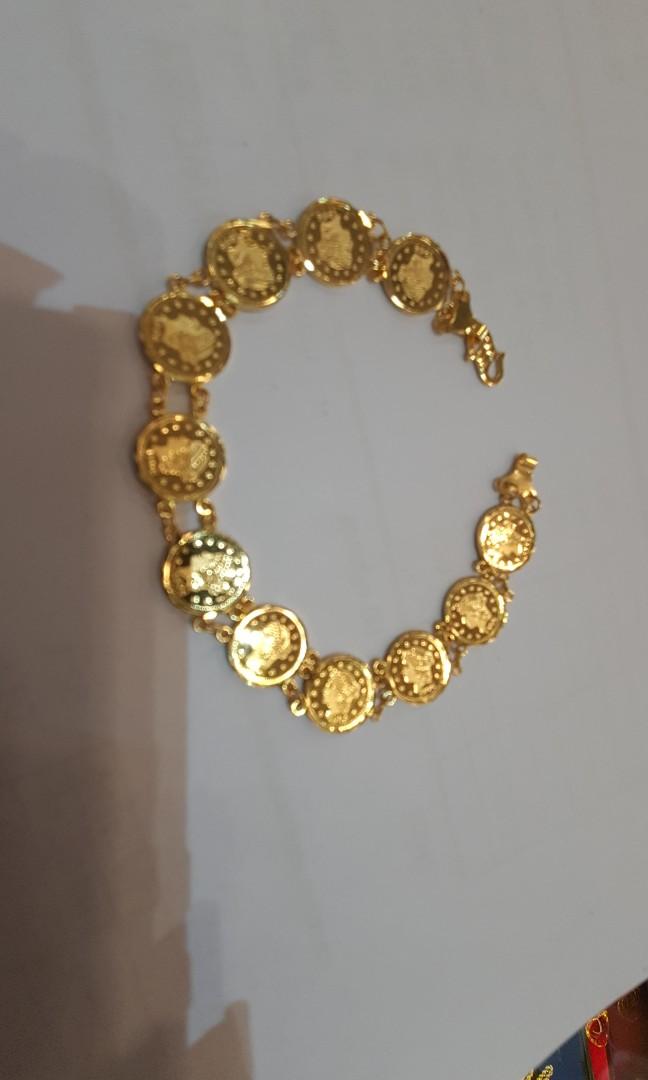 Coin Bracelet 916 Gold Women S Fashion Jewelry Organisers Necklaces On Carousell Coin Bracelet 916 Gold Women S Fashion Jewelry Organisers Necklaces On Carousell