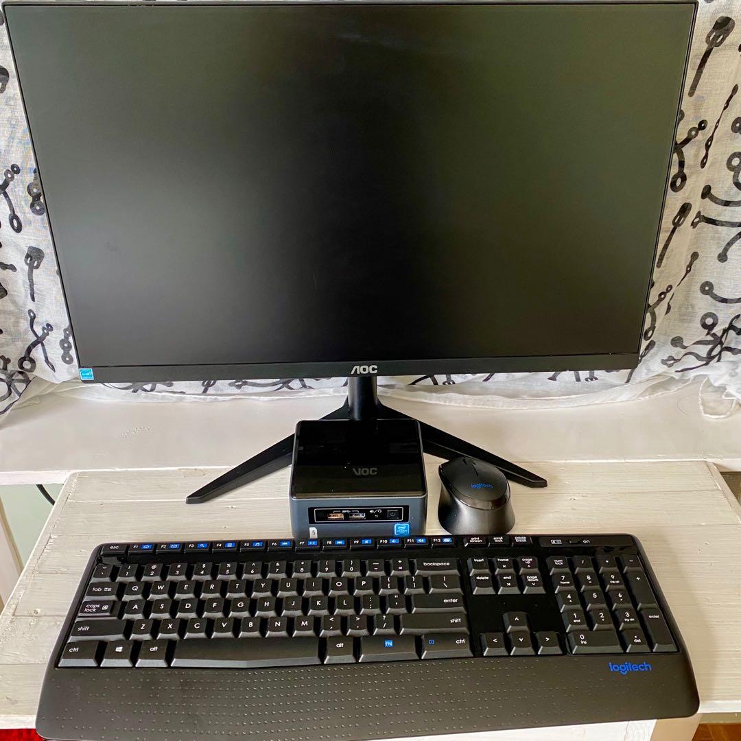 Desktop MINI Computer Set Intel Celeron NUC Mini PC with OFFICE 2019