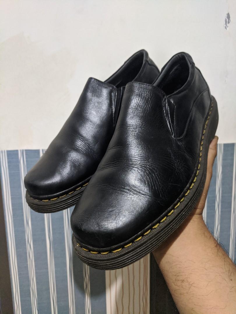 slip on black doc martens