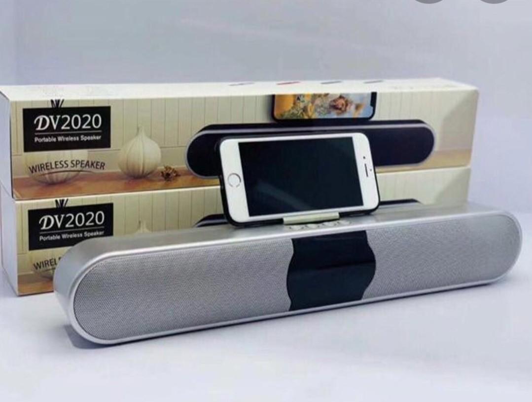 DV2020 Portable Wireless Speaker with FM Radio u0026 Woofer u0026 Memory 