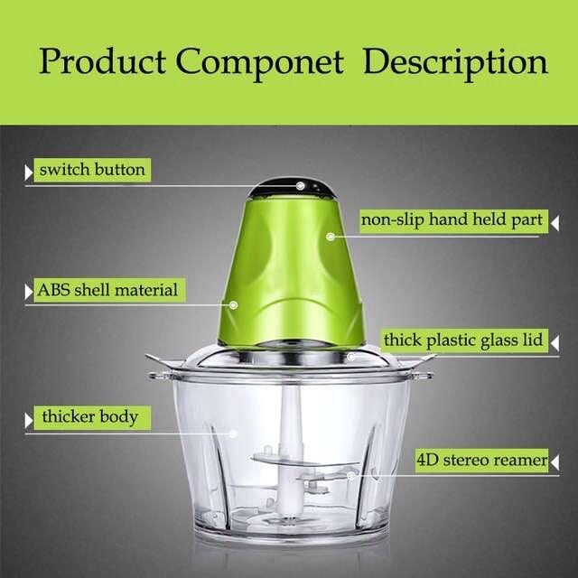 Electric Meat Mincer Chopper Food Processor Hand Blender Mixer Meat