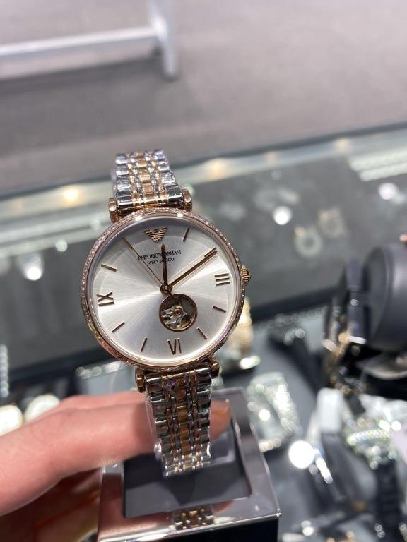armani two tone women's watch