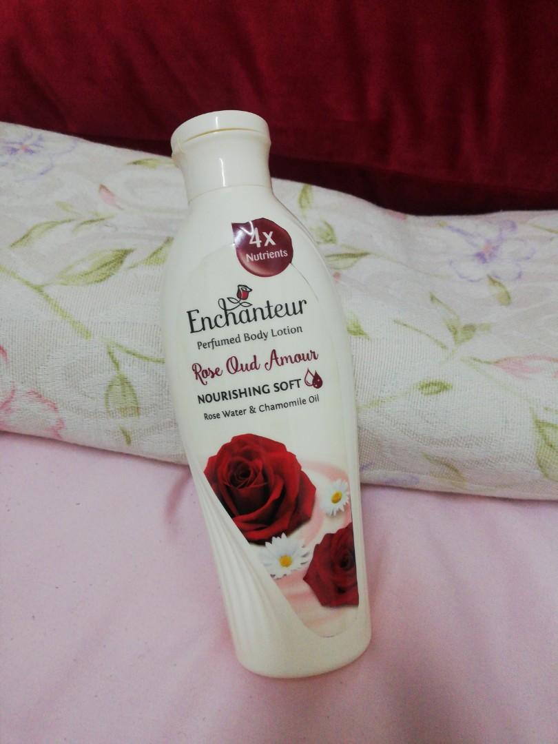 ENCHANTEUR PERFUMED BODY LOTION ROSE OUD AMOUR 220ML, Beauty & Personal