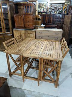Expandable Dining Set - 4 Chairs 1 Table