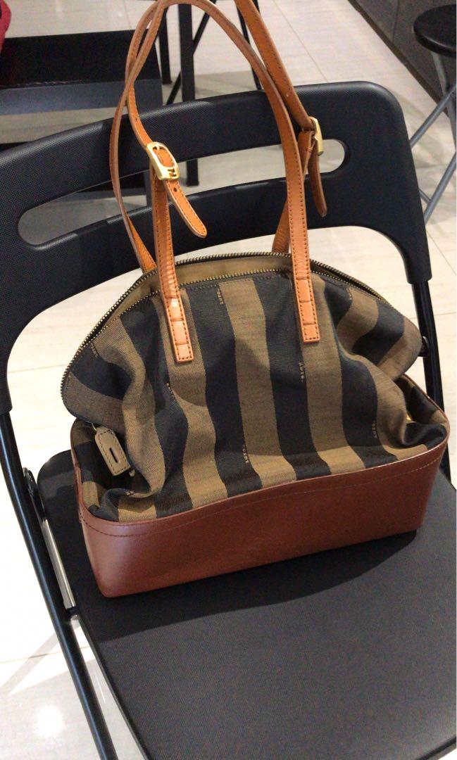 fendi pequin striped tote