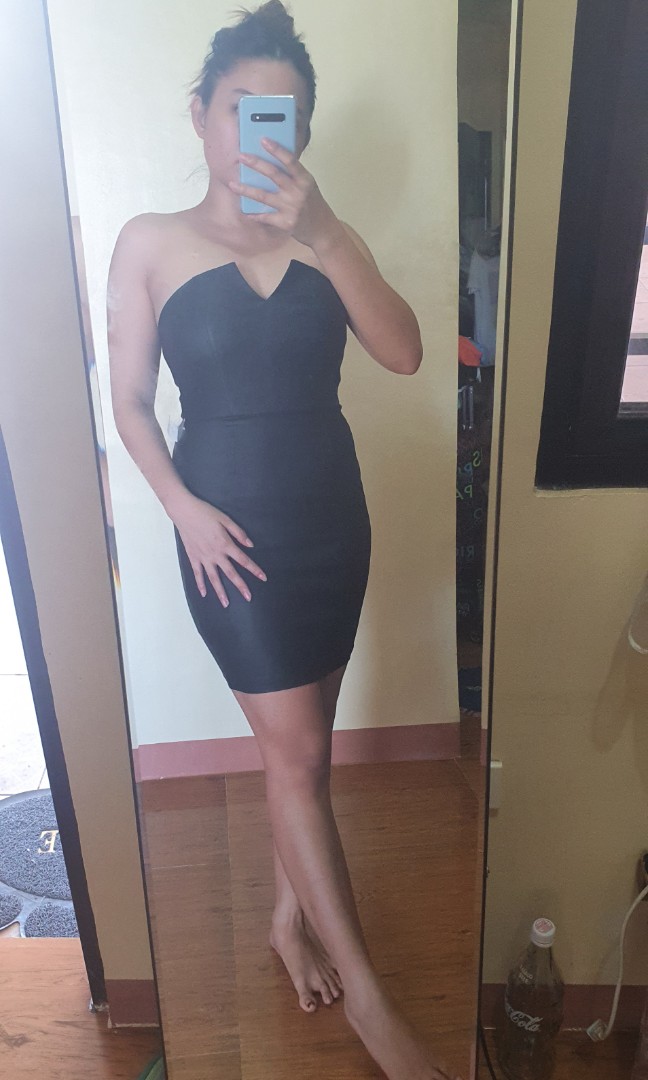 Forever 21 Black Leather Dress Women S Fashion Clothes Dresses Skirts On Carousell