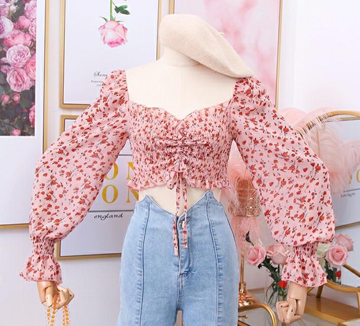 Chiffon crop top new arrivals