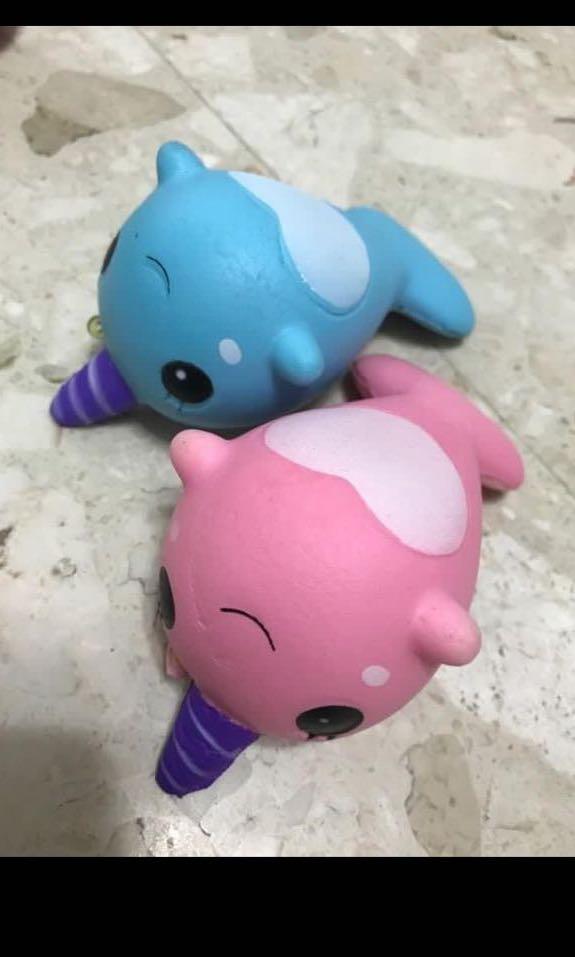 blue narwhal squishy