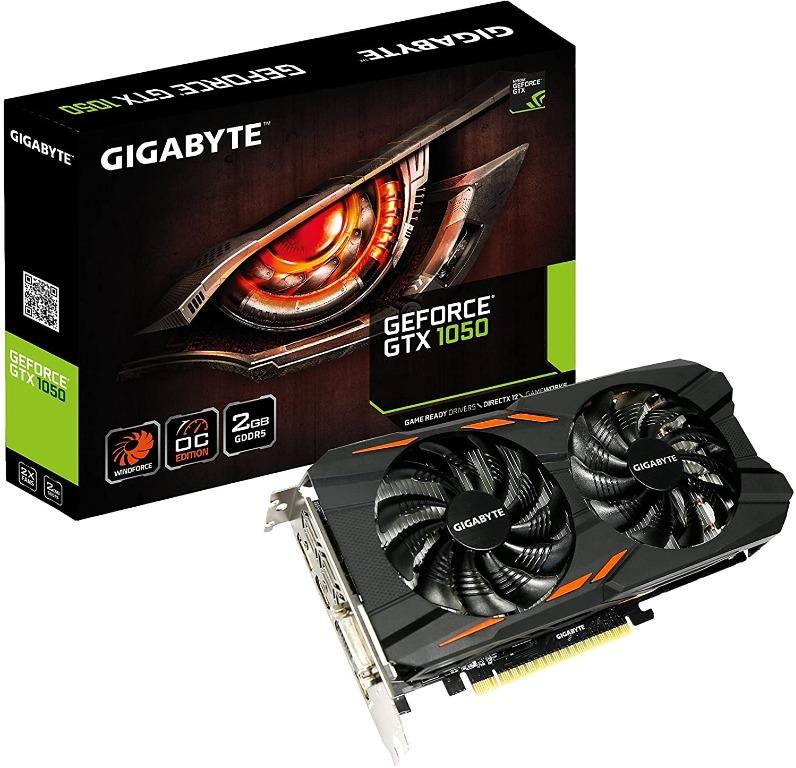 Gigabyte Geforce Gtx 1050 2gb Windforce Graphic Card Gv N1050wf2oc 2gd Electronics Computer Parts Accessories On Carousell