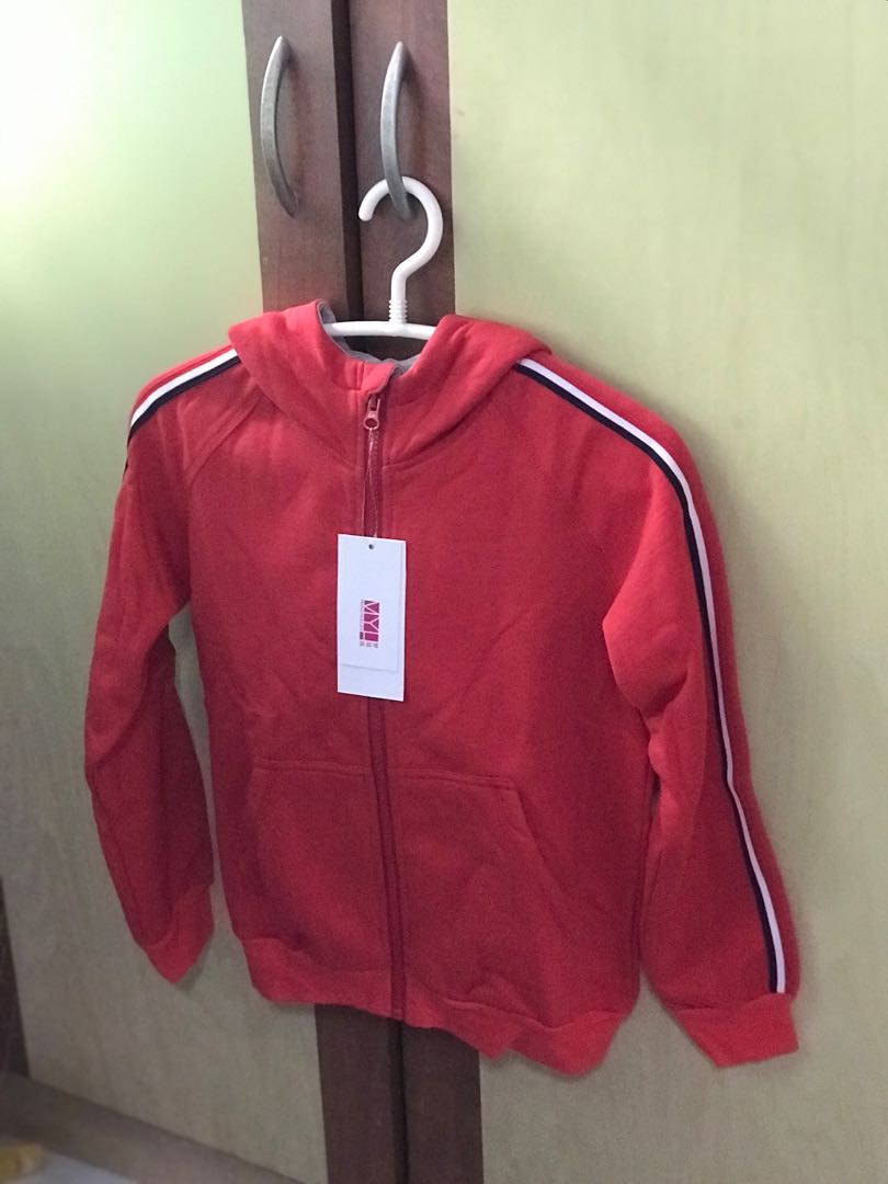 Red hoodie with white stripes new arrivals