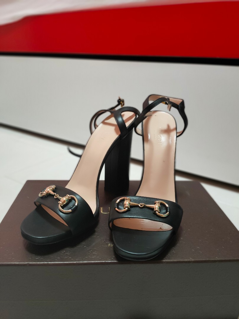 gucci black heels