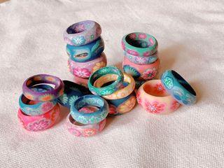 Handmade Polymer Clay Rings