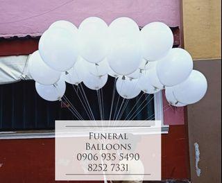 Helium Balloons, funeral Balloons