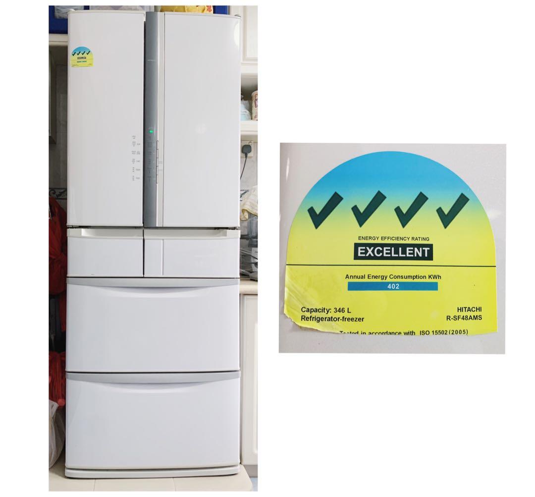Hitachi Refrigerator RSF48AMS, TV & Home Appliances, Kitchen