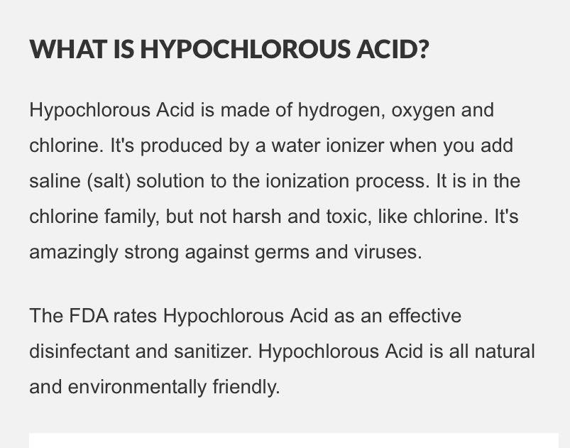Hypochlorous acid (make to order), Furniture & Home Living, Cleaning