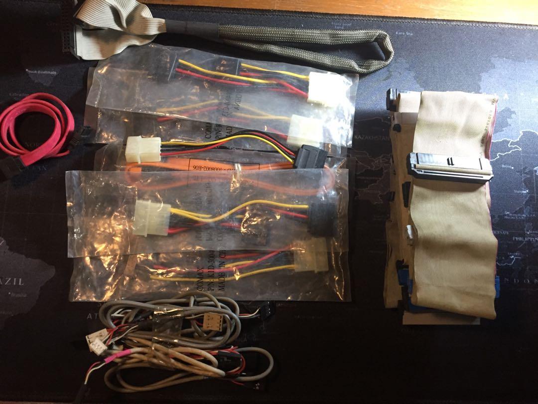 IDE & Sata cables (Category: Cables & Adaptors) located in Cainta. Submitted by gamepreneur (Listing ID 1019984075, Image 1). Description: 5pcs. SATA 15pin F to 4 Pin power Php 30each 5pcs. Old school IDEs - P20 each (SOLD) 5pcs. 4pin to 4pin power connection- 10each 2pcs. Sata to Sata -P20 Some are Used others sealed I’m not sure about the specific names but if you want to take all? 200 po Lalamove/grab ex/mrspeedy available .