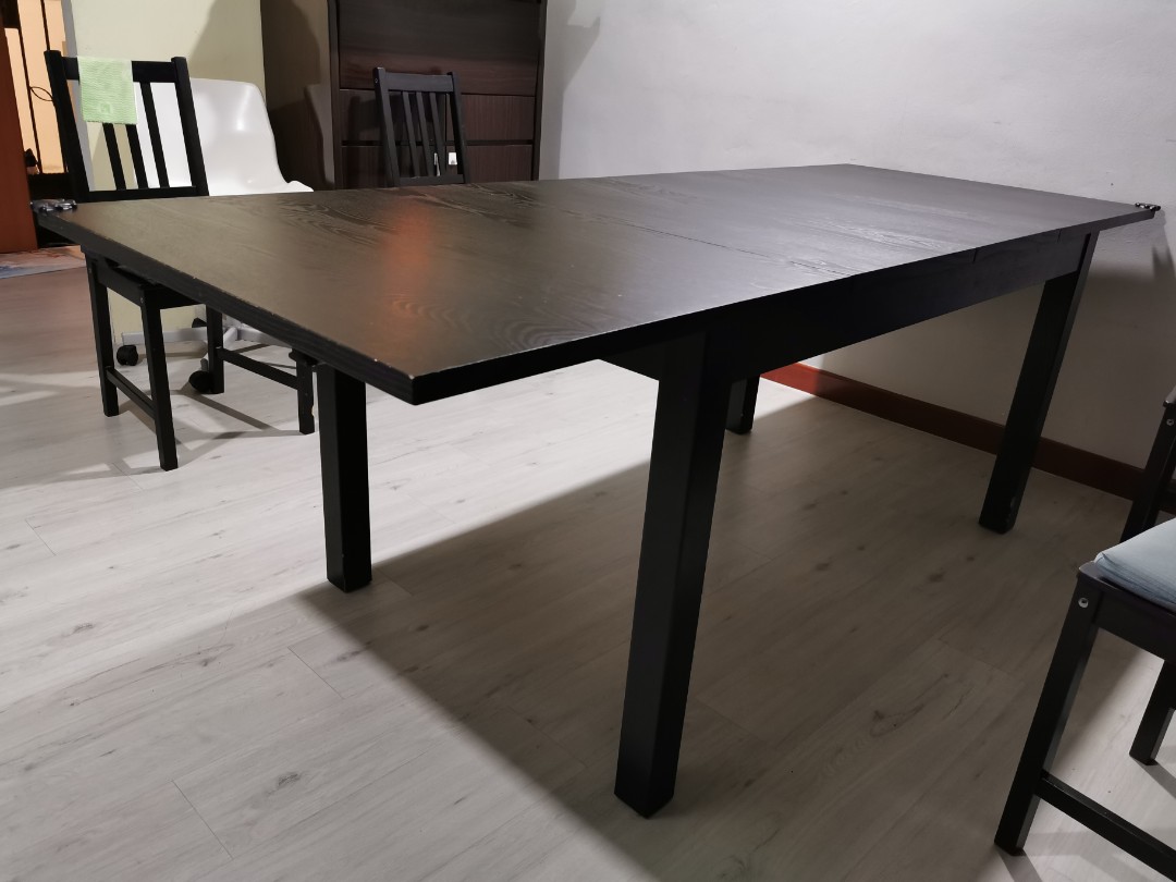 Ikea extendable table and 4 chairs Furniture Home Living
