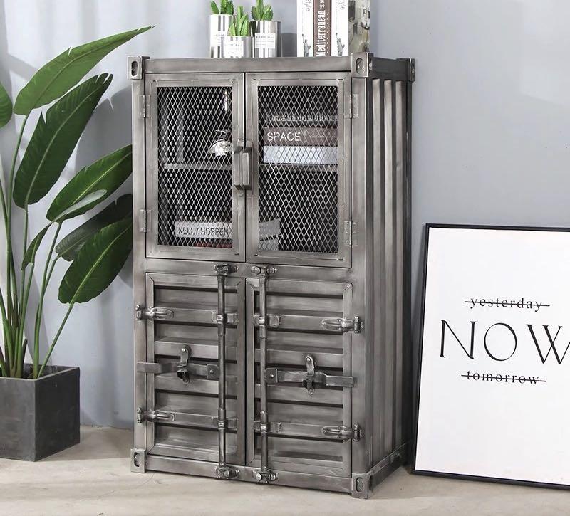 Industrial style storage cabinet Aron
