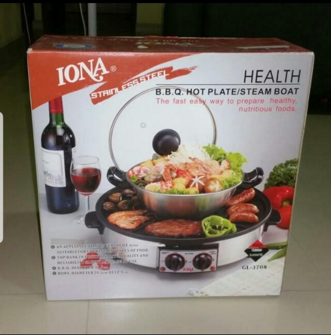 Iona BBQ Hot Plate/Steam Boat, TV & Home Appliances, Kitchen Appliances
