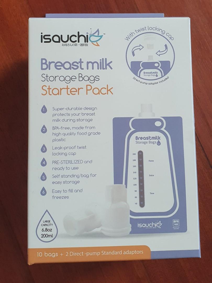 Isa Uchi Breast Milk Starter Kit and Additional Storage Bags (x 2