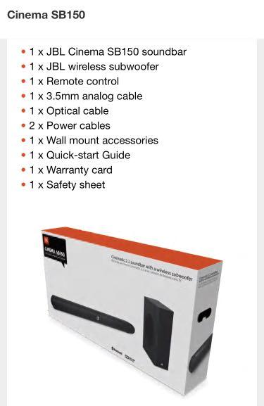 jbl sb150 wall mount