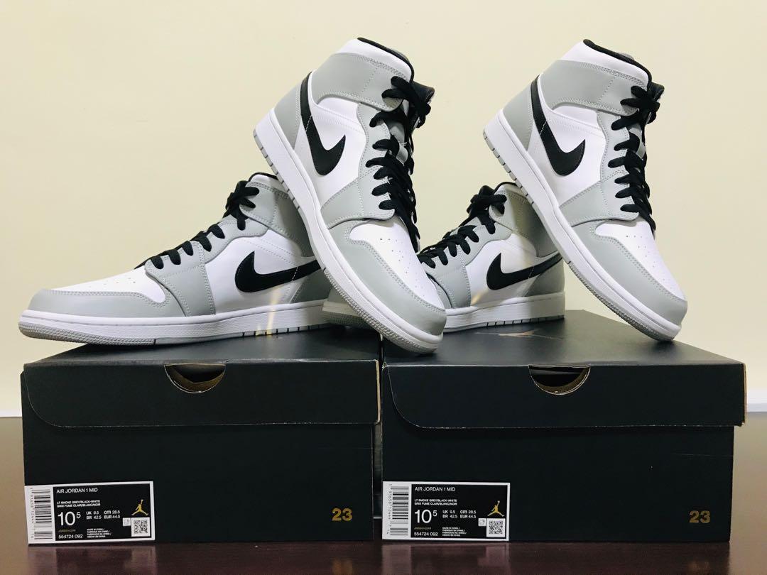 jordan 1 mid light smoke grey retail price