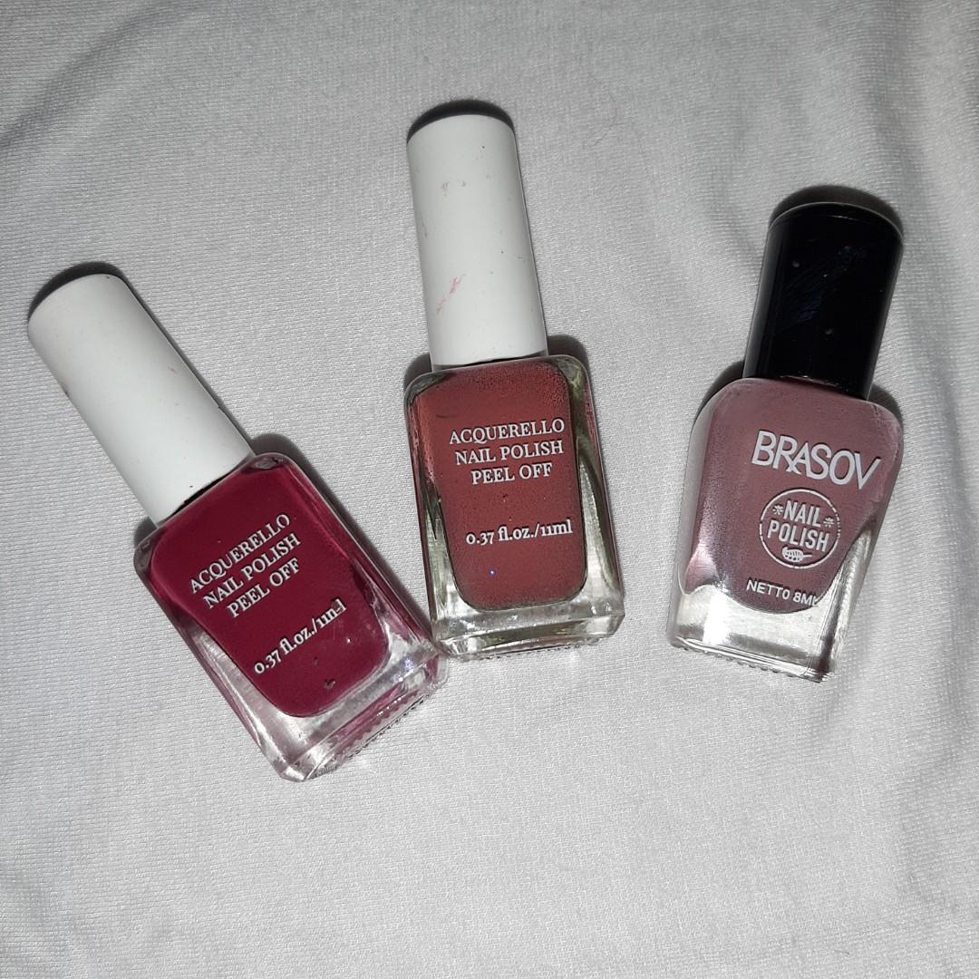 Kutek Peel Off Miniso Dan Nail Polish Brasov Beresinmakeup Kesehatan Kecantikan Parfum Kuku Lainnya Di Carousell