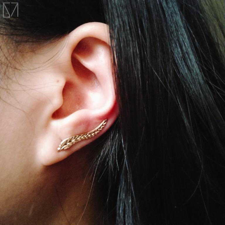 Leaf Ear Cuff Earrings Women s Fashion Jewelry Organisers