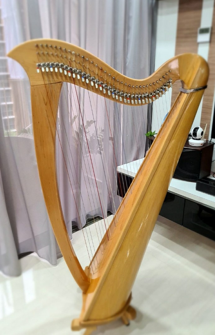 Lever Harp, Music & Media, Music Instruments on Carousell
