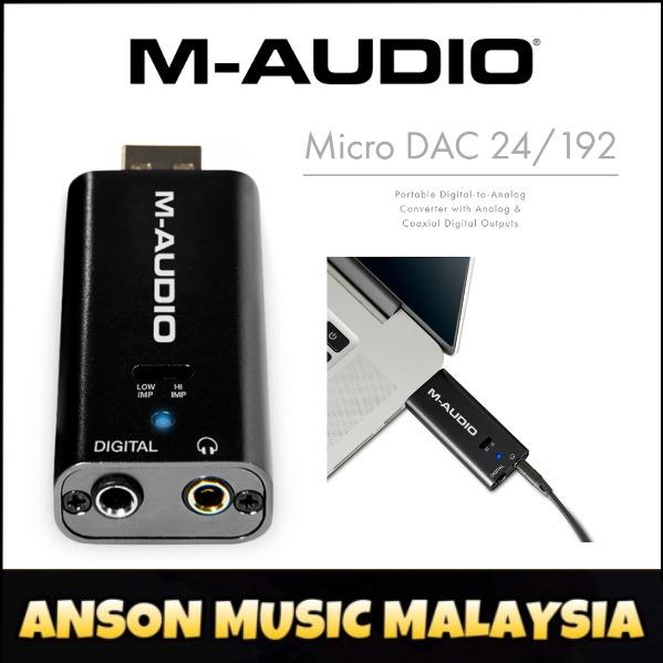 M Audio Micro Dac 24 192 Portable Digital To Analog Converter With Analog Coax Music Media Music Accessories On Carousell
