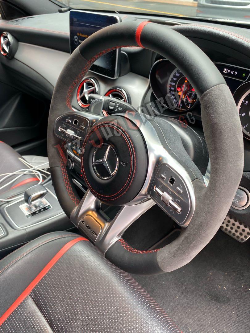 Mercedes CLA45 AMG steering wheel upgrade, Car Accessories, Accessories on Carousell