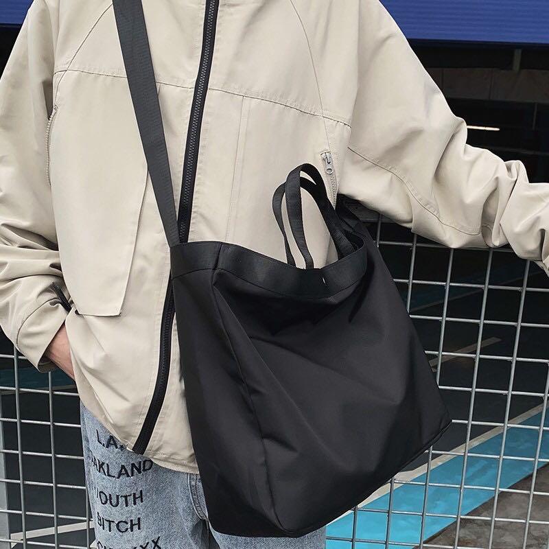 Minimalist Unisex Nylon Tote Bag Cross Body Bag, Men's Fashion, Bags, Sling  Bags on Carousell