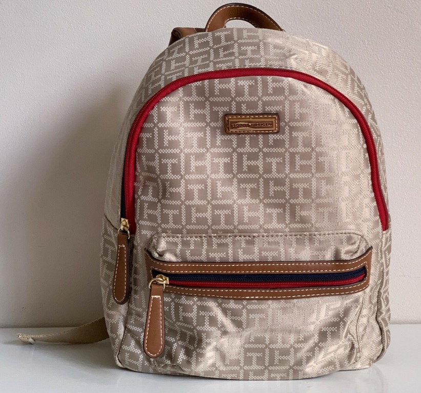 brown tommy hilfiger backpack