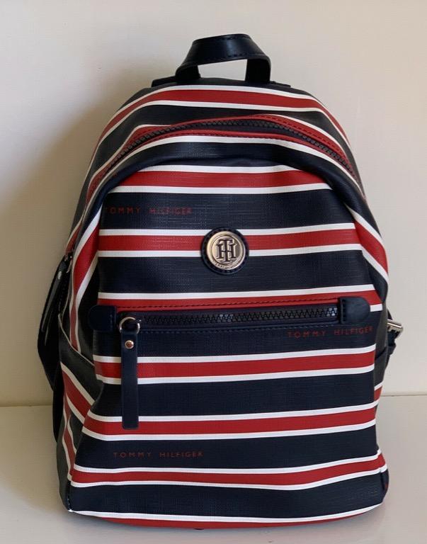 tommy hilfiger backpack red blue white