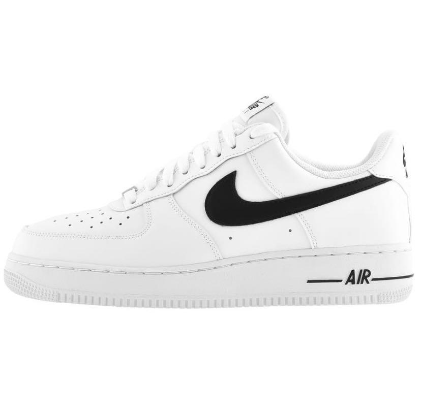 air force 1 with black swoosh